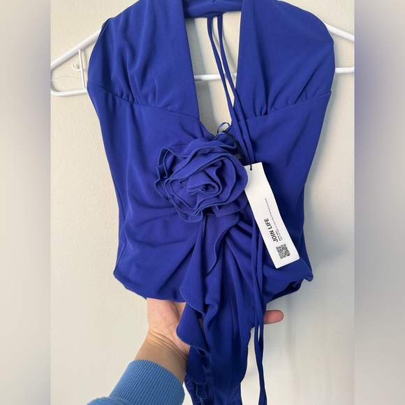 Zara Rose Bodysuit blue, Size S, new with tag - Picture 4 of 11